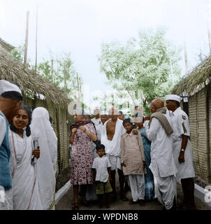 Mahatma Gandhi und andere in Madras, Tamil Nadu, Indien, Asien, Januar 1946 Stockfoto