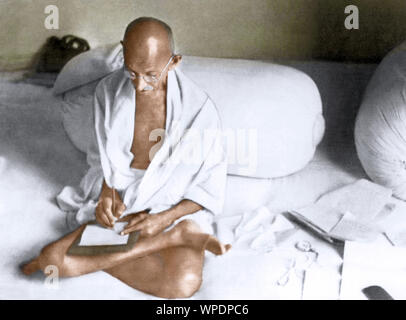Alte vintage Foto von Mahatma Gandhi, Indien, Asien, Januar 1946 Stockfoto