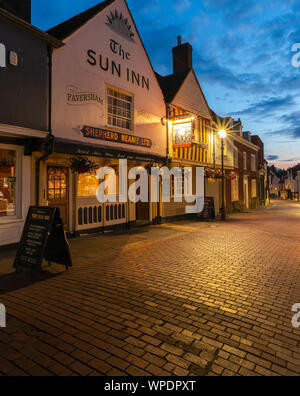 Die Sun Inn Public House in West Street, Faversham, Kent. Stockfoto