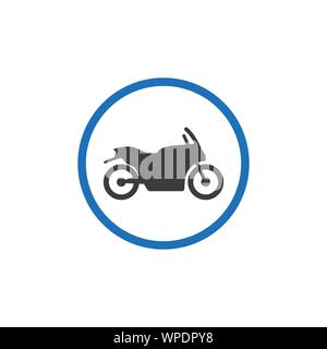 Motorrad, Verkehr Symbol. Vector Illustration, flache Bauform. Stock Vektor