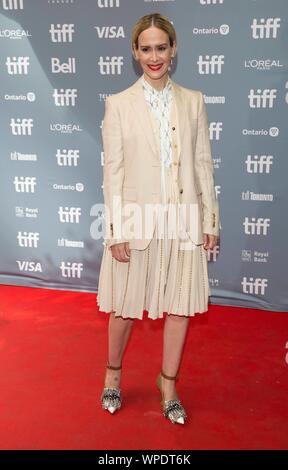 Sarah Paulson wirft vor der Pressekonferenz von "Der Stieglitz' während der 44Th Toronto International Film Festival, tiff, bei Bell Lightbox in Toronto, Kanada, am 07. September 2019. | Verwendung weltweit Stockfoto