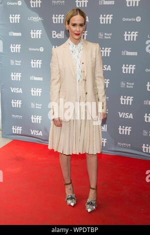 Sarah Paulson wirft vor der Pressekonferenz von "Der Stieglitz' während der 44Th Toronto International Film Festival, tiff, bei Bell Lightbox in Toronto, Kanada, am 07. September 2019. | Verwendung weltweit Stockfoto