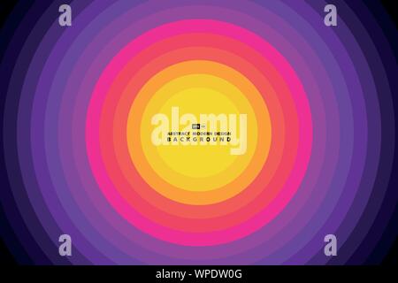 Abstrakte farbenfrohe Kreis geometrische Muster tech Design Hintergrund. Verwenden Sie für Poster, Drucken, Jahresbericht, trendige Vorlage, Artwork. illustration Vektor Stock Vektor