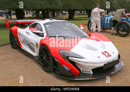 McLaren P1 GTR (2018) Concours von Eleganz 2019, Hampton Court Palace, East Molesey, Surrey, England, Großbritannien, Großbritannien, Europa Stockfoto