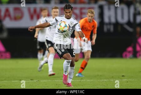 Hamburg, Deutschland. 06 Sep, 2019. firo: 06.09.2019 Fußball Fußball:, 2019/2020 EURO: EM Qualifikation: Nationalmannschaft Deutschland - Holland, Niederlande, Serge Gnabry Single Action | Verwendung der weltweiten Kredit: dpa/Alamy leben Nachrichten Stockfoto