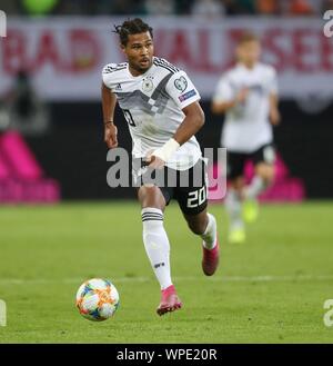 Hamburg, Deutschland. 06 Sep, 2019. firo: 06.09.2019 Fußball Fußball:, 2019/2020 EURO: EM Qualifikation: Nationalmannschaft Deutschland - Holland, Niederlande Single Action, Serge Gnabry | Verwendung der weltweiten Kredit: dpa/Alamy leben Nachrichten Stockfoto