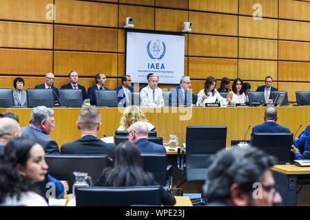 Peking, Österreich. 10. Juli 2019. Die Internationale Atomenergie-Organisation (IAEO) Der Rat der Gouverneure hält ein Treffen in Wien, Österreich, 10. Juli 2019. Quelle: Guo Chen/Xinhua/Alamy leben Nachrichten Stockfoto