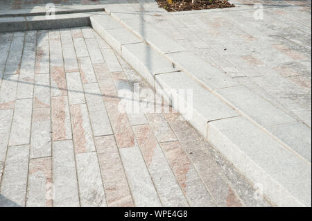 Paris-Puteaux, Straßenbahn T2, Baustelle - Paris-Puteaux, Straßenbahn T2, Baustelle Stockfoto