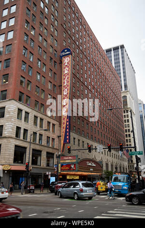 Die metropolitan Gebäude Cadillac Palace Theater und Allegro Hotel Chicago Illinois USA Stockfoto