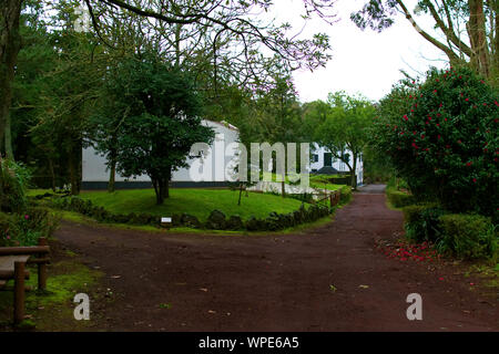 Haus in einem Park in Ponta Delgada Stockfoto