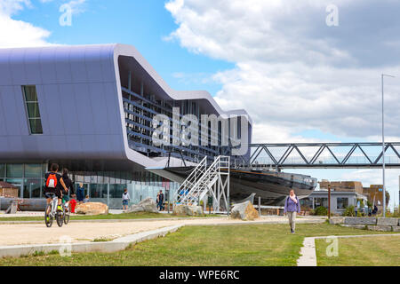 Lorient (Bretagne, Frankreich): "Cite de la Voile Eric Tabarly" (Eric Tabarly Stadt Segeln) Stockfoto