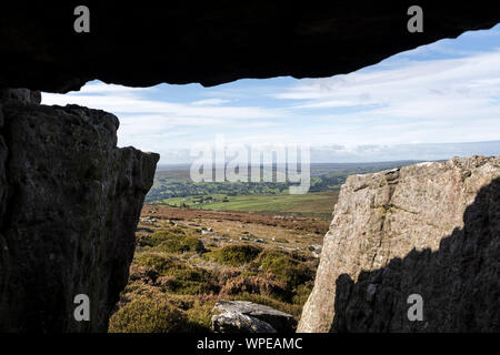 Teesdale und Lunedale vom Mühlstein Rigg, Eggleston Gemeinsame, North Pennines, County Durham, UK Stockfoto