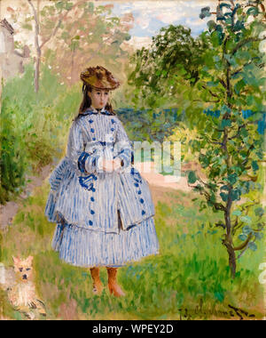 Claude Monet, Portrait Malerei, Mädchen mit Hund, 1873 Stockfoto