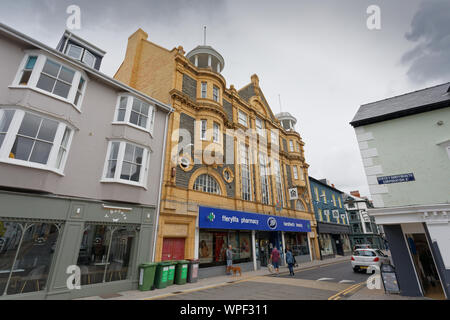 Im Bild: Ceredigion Museum, Terrasse Straße in Aberystwyth, Wales, UK. Mittwoch 28. August 2019 Stockfoto