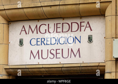 Im Bild: Ceredigion Museum, Terrasse Straße in Aberystwyth, Wales, UK. Mittwoch 28. August 2019 Stockfoto