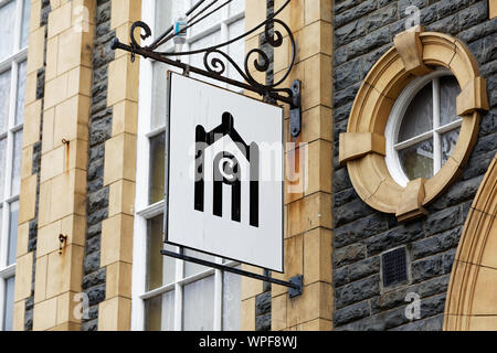 Im Bild: Ceredigion Museum, Terrasse Straße in Aberystwyth, Wales, UK. Mittwoch 28. August 2019 Stockfoto