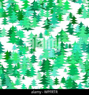 Farbe abstrakte random Weihnachten Hintergrund Dekoration - stilisierte Pine Tree pattern Winterurlaub Vector Graphic Design Stock Vektor