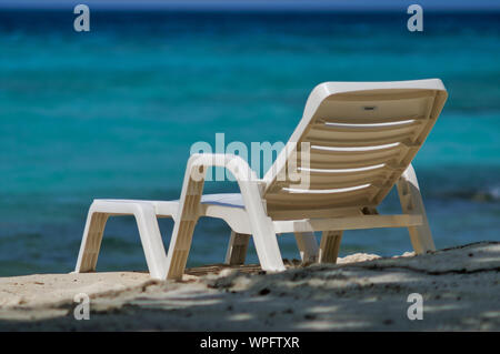 Strandkorb Auf der Insel Maafushi Malediven Stockfoto