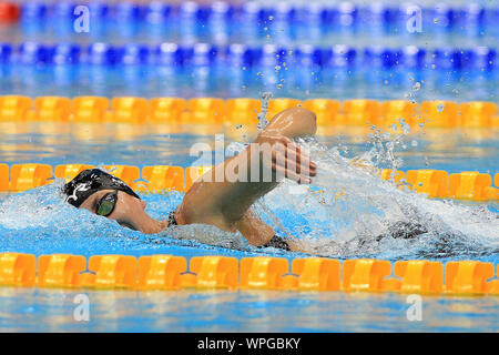 London, Großbritannien. 09 Sep, 2019. Jessica-Jane Applegate von Großbritannien in Aktion bei 200 m Freistil der Frauen S14 heizt. Welt Para Schwimmen Allianz Meisterschaften 2019, Tag 1 an der London Aquatics Centre in London, Großbritannien, am Montag, den 9. September 2019. Dieses Bild dürfen nur für redaktionelle Zwecke verwendet werden. Redaktionelle Verwendung nur, pic von Steffan Bowen/Andrew Orchard sport Fotografie/Alamy Live news Credit: Andrew Orchard sport Fotografie/Alamy leben Nachrichten Stockfoto