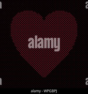 Herz Liebe Konzept Hintergrund Design - Vektor Muster Grafik aus roten Herzen Stock Vektor