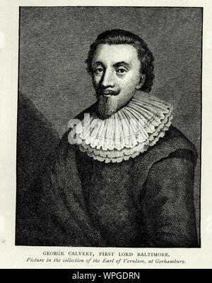 George Calvert, 1. Baron Baltimore (1580 - 15. April 1632) war ein englischer Politiker und kolonisator. 17. Jahrhundert Stockfoto