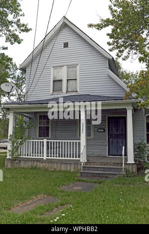 Das erste Haus von Toni Morrison, aka Chloe Wofford, in der Arbeiterklasse Stadt Lorain, Ohio, USA. Stockfoto