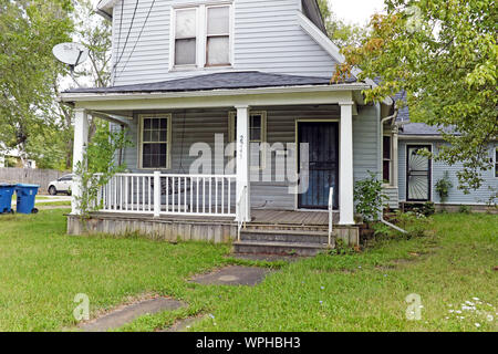 Das erste Haus von Toni Morrison, aka Chloe Wofford, in der Arbeiterklasse Stadt Lorain, Ohio, USA. Stockfoto