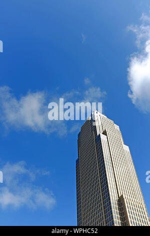 Die Innenstadt von Cleveland 57 - Geschichte Taste Turm Wolkenkratzer, auch als KeyBank Turm genannt, ist das höchste Gebäude in Ohio und Häuser KeyCorp unter anderem. Stockfoto