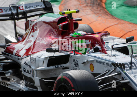 Monza, Italien. 09 Sep, 2019. 99 Antonio Giovinazzi (ITA) Alfa Romeo Sauber F1 Team Credit: Unabhängige Fotoagentur/Alamy leben Nachrichten Stockfoto