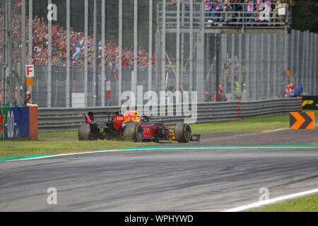 Monza, Italien. 08 Sep, 2019. Max Verstappen (NED) Red Bull Racing RB 15 Credit: Unabhängige Fotoagentur/Alamy leben Nachrichten Stockfoto