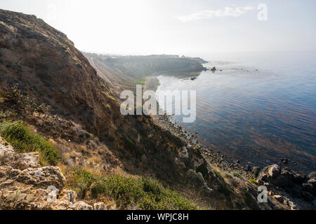 Malerische Küste Ansicht von Pelican Cove Park in Rancho Palos Verdes Estates in der Nähe von Los Angeles, Kalifornien. Stockfoto