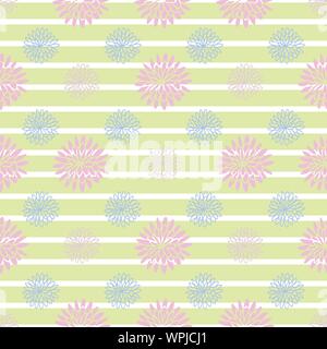 Hand gezeichnet Floral wiederholt Vektor Oberfläche Muster auf abisolierte Hintergrund Stock Vektor