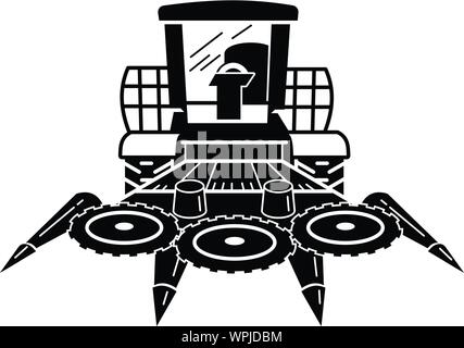 Moderne harvester Symbol, einfachen Stil Stock Vektor