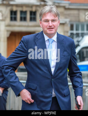 Westminster, London, 09. Sep 2019. Daniel Kawczynski, Konservative Partei MP für Shrewsbury und Atcham und prominenten Brexiteer, auf College Green. Credit: Imageplotter/Alamy leben Nachrichten Stockfoto