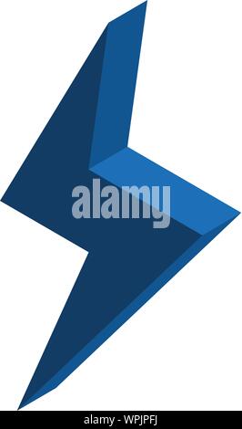 Blaue Energie schraube Symbol, isometrische Stil Stock Vektor
