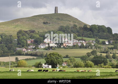 Glastonbury Tor, Somerset England UK Stockfoto