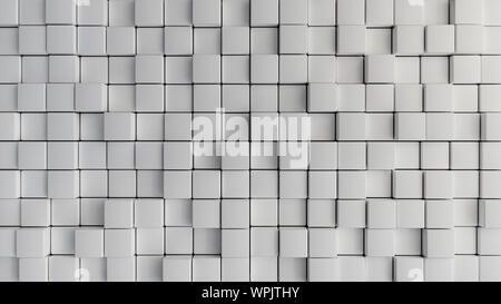 White Cubes als abstrakter Hintergrund - 3D-Rendering Stockfoto