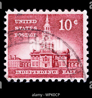 United States Briefmarken Independence Hall (1753), Philadelphia Stockfoto