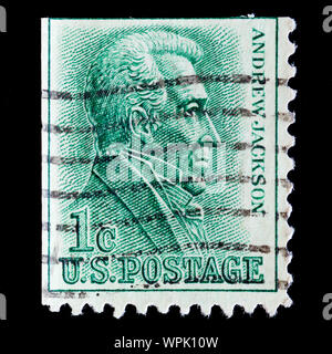 United States Briefmarke - Andrew Jackson (1767-1845), 7. der Präsident Stockfoto