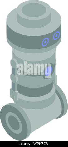 Roboter Soldat Symbol, isometrische Stil Stock Vektor