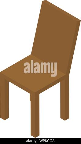 Küchen holz Stuhl Symbol, isometrische Stil Stock Vektor