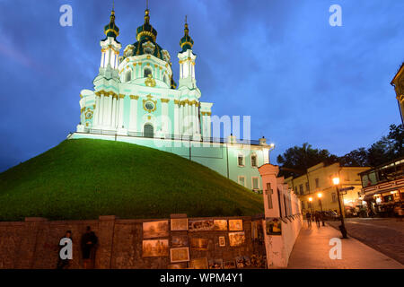 Kiew, Kiew: Saint Andrew's Church in Podil, Kiew, Ukraine Stockfoto