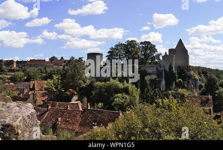 Eine Übersicht von Angles-sur-l'Anglin, einem malerischen Dorf in Frankreich Stockfoto