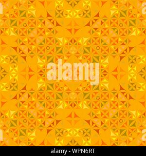 Orange nahtlose Abstrakt geschwungene Dreieck Mosaik Kaleidoskop Tapete Muster - Tribal vector hintergrund abbildung Stock Vektor