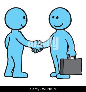 Handeln Sie Hand in Hand Stock Vektor