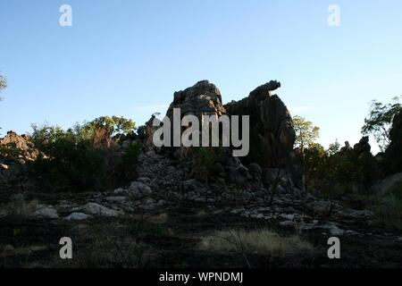 Mutter Erde Campground, Halls Creek, Western Australia, Schöne Felsformation Stockfoto