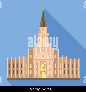 Katholische Tempel Symbol. Flache Darstellung der katholischen Tempel vektor Symbol für Web Design Stock Vektor