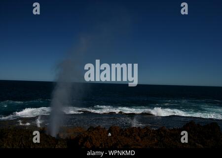 Quobba Blow Holes, Macleod, Western Australia Stockfoto