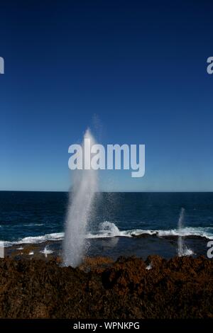 Quobba Blow Holes, Macleod, Western Australia Stockfoto