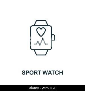 Sportuhr Symbol. Dünne outline Style Design von Fitness icons Collection. Kreative Sportuhr Symbol für Web Design, Anwendungen, Software, drucken Stock Vektor